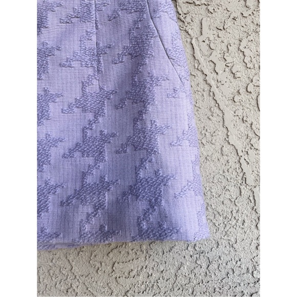 MANGO BLOGGER FAVE Lavender Lilac Purple Houndstooth Textured Mini Skirt Sz S - Picture 11 of 13